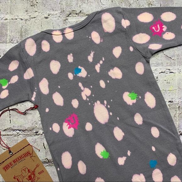 True Religion World Tour Splatter Paint Onesie - Picture 5 of 7